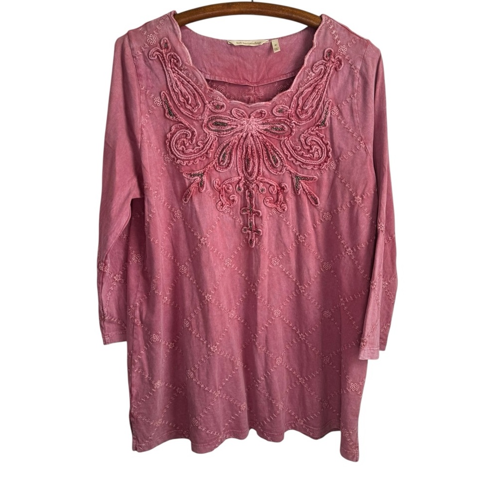Soft Surroundings beaded Stefania top size medium